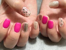 アンドネイル(+ and Nail)/持ち込みネイル/シルバーラメ