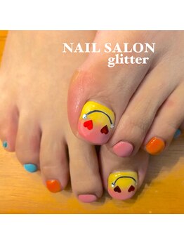 ニコちゃんフットネイル Pg ネイルサロン グリッター Nail Salon Glitter のフォトギャラリー ホットペッパービューティー