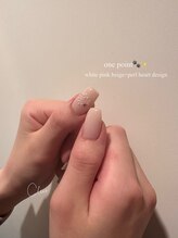 クリア(Clear)/ベビーピンク×パールハート