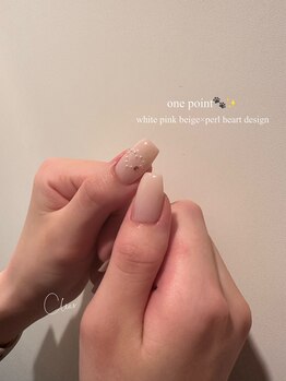 クリア(Clear)/ベビーピンク×パールハート