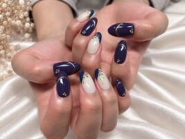 【定額】月夜のネイビーネイル