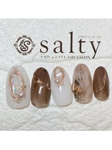 ネイルアンドアイラッシュサロン ソルティ 寺田町(salty)/ニュアンスネイル