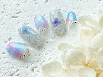 ネイルアンドアイラッシュ ボネール 銀座店(lash Bounail)/梅雨ネイル、しずく、紫陽花