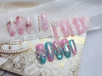 エンジェルビューティー 上野(Angel Beauty)の写真/《初回オフ込み♪定額4980円～》繊細な手描きアートも思いのまま♪高い技術を持つネイリストが担当！