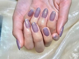 パープルラメネイル