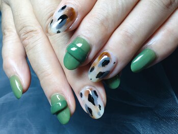 ネイルサロン リン(Lin)/べっこう 秋ネイル