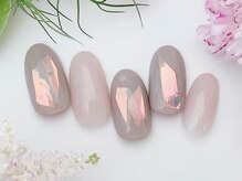 マニペディ ザ サロン 虎ノ門ヒルズステーションタワー店/オーロラミラーネイル￥9900