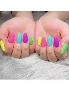 エヌ(nail studio N)/カラフルネイル☆