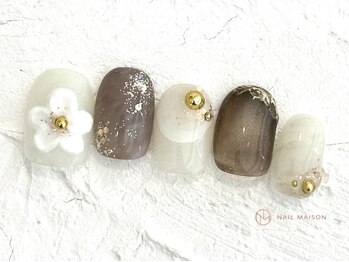 ネイルメゾン 池袋店(NAIL MAISON)/ぷくっとフラワー￥10550