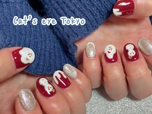 キャッツアイ東京 新宿店(Cat's eye TOKYO)/雪だるまネイル