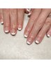 【Hand】 ショートネイルにもおススメ、大人のフレンチネイル　