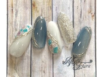 ミハフルーラ 与野(Home Nail Salon Mija Flura)の写真/大人女性におすすめの洗練された秋デザイン★人気のワンホン/マグネット/ミラー/パラジェル◎大人女性に♪