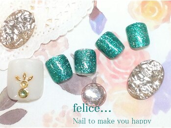 ネイルサロン フェリーチェ(felice)/【定額フットネイル】¥8000