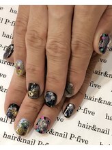 ヘアアンドネイル ピーファイブ(P-five)/メンズもキラキラ！店長ネイル♪