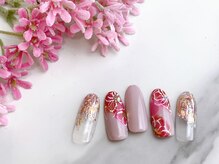 ネイルサロン&スクール ジーナ(GINA)/大人お花ネイル