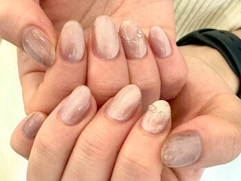 ヌル ネイル 堀江(NURU NAIL HORIE)/大人ゴールドマグネットネイル☆