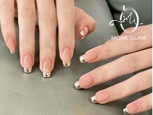 モアグラム 銀座店(More Glam)/ミラーフレンチ　ミラーネイル
