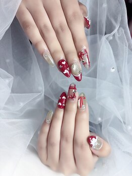 10本チップ長さ出し+アート付き