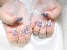 baby blue magnet nail