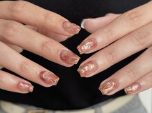 フィロンネイル 本町店(filonnail)/レッド×ゴールド