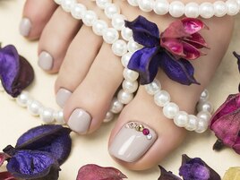 ストーン10粒付フットワンカラー