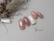 ワイネイル(Y.nail)/ピンクのキラキラデザイン