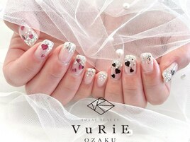 バレンタインネイル