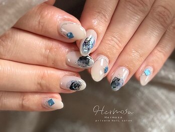 エルモッサ(Hermosa)の写真/高技術が光る！繊細なデザインはエルモッサにお任せ☆毎日見る指先だからこそときめくデザインのネイルを♪