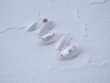 カトルナフ(quatre fois neuf)/クリアマットのオーロラネイル