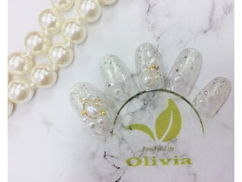 ビューティーアンドライフ オリビア(Beauty&Life Olivia)/クリア＿ホワイトパールネイル