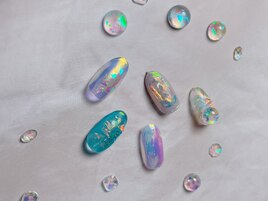 うるうるオーロラ、氷ネイル♪