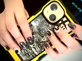 COOLブラック韓国ネイル☆
