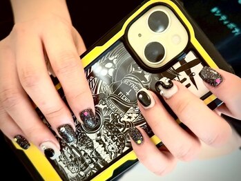ヌル ネイル 堀江(NURU NAIL HORIE)/COOLブラック韓国ネイル☆