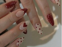 ナユキネイル 渋谷店(NA.YUKI NAIL)/クリスマス/冬ネイル/ボルドー