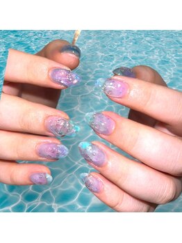 アヤネイルズ アンド アイラッシュ 綱島店(AYA NAILZ.&Eyelash)/バブルネイルデザイン