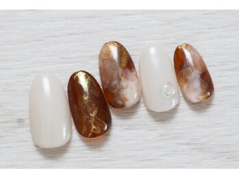 秋ネイル・インクアート