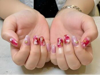 ラテネイル(Latte Nail)の写真/【春デート・お出かけに◎】桜カラー＆ニュアンスで愛されネイル♪印象アップにも