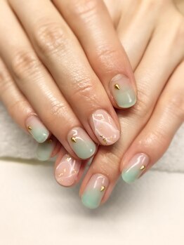 チアネイルズ(Chia nails)/ さわやか大理石