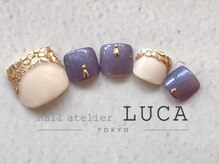 ネイルアトリエルカ(nail atelier LUCA)/S-3　ガラスフレンチフット