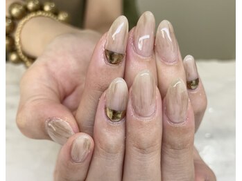 アトリエ エース(ACE)/秋の大理石ネイル