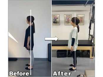 ウル(ulu)/ピラティス後の姿勢改善