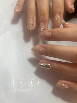 テト ネイルアンドアート 岐阜茜部(TETO)の写真/シンプルだけど個性派ネイルが叶う♪お仕事でもOKなデザインもご用意！お爪が弱い方もお気軽にどうぞ◎