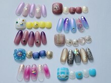 ヒダマリネイル 小田急相模原(hidamari nail)の雰囲気（【new design】お花やチーク、キラキラマグネットの春ネイル）