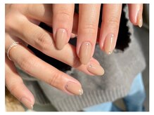 マニネイル 高の原店(mani nail)/ラインストーンでポイントアート