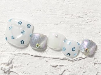 ジェミーネイル エビス(Jemiy nail ebisu)/ハート花ホロ10960yen