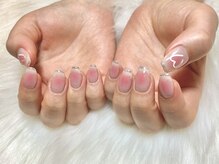 ルア(lua.)/チークネイル&ラメフレンチ＊