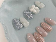 エマネイル プラス キハクヤ 梅田店(EmaNail+KIHAKUYA)/ツイードネイル