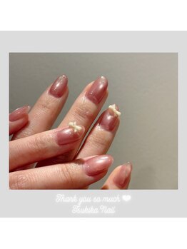 ツキカドットネイル(TSUKIKA.NAIL)/水光マグネット×リボン