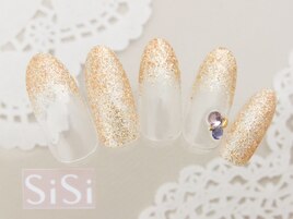 #冬 #ゴールド #ラメグラデ