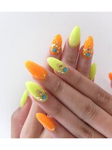 ネイルサロンミキ 横浜(MIKI)/ネオンスカルプ蛍光♪ターコイズ